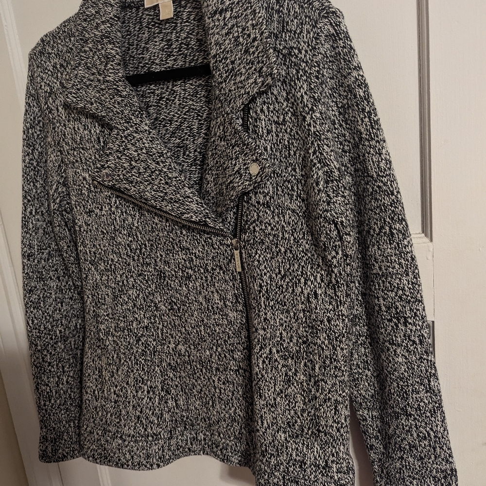 Michael Kors zipper sweater jacket size large - Picture 2 of 11
